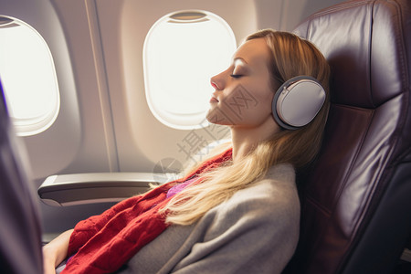 飞机睡觉乘坐飞机旅行的人背景