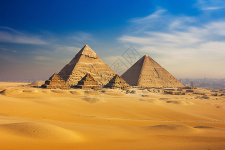 古埃及金字塔金字塔遗址的自然景观背景