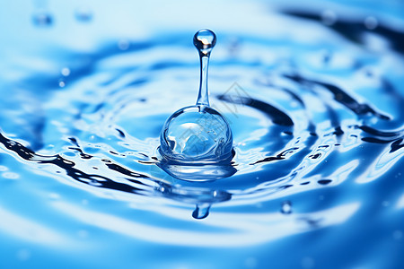 简洁水滴涟漪水滴在水面的波纹设计图片