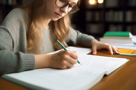 认真学习的女孩认真学习的女生背景