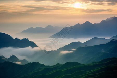 美丽壮阔的山图片