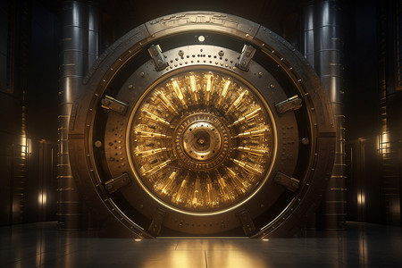 全铜防盗门锁保险金库的复杂结构设计图片