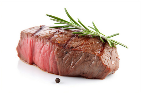 炭烤的新鲜牛排肉高清图片