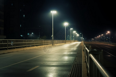 夜间人行道背景图片