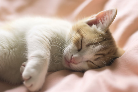 睡得好睡得香甜的小猫咪背景