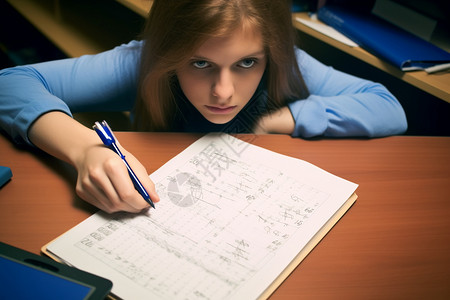 高考数学学习失败的女孩子背景