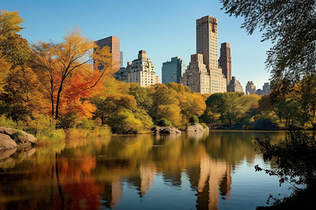 纽约城市中央公园高清图片