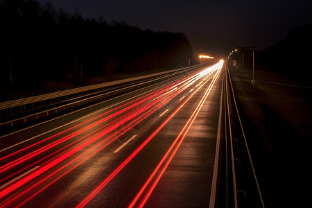 丹麦夜晚的高速公路背景图片