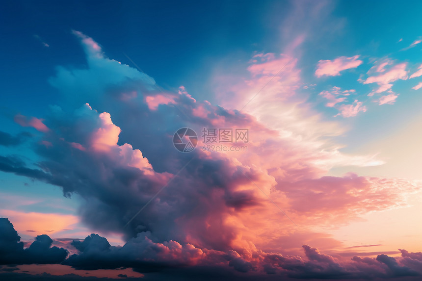 自然美丽的彩色云彩图片