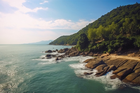 安达曼海边度假旅行地背景