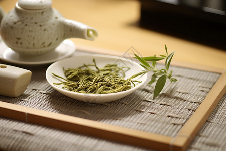 养生茶叶组合高清图片