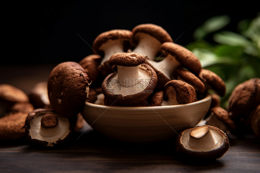 健康的蔬菜蘑菇图片