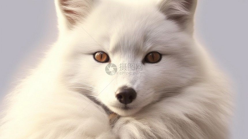 狐狸白色的毛皮图片