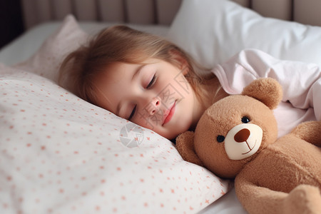 熟睡的可爱宝宝卧室高清图片素材