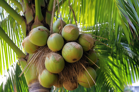 树上的椰子图片