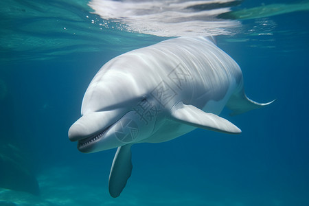 世界海洋日鲸鱼白鲸背景