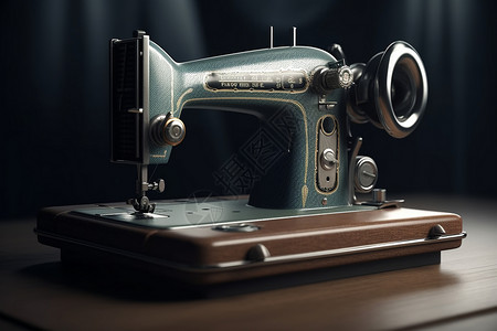 老式织物缝纫机图片