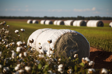 农业棉花种植场高清图片