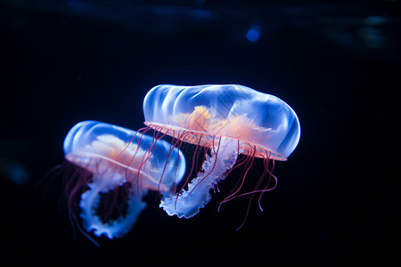 水族馆的水母动物高清图片素材