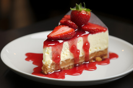 草莓芝士蛋糕图片