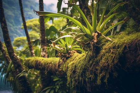 棕榈树林夏威夷树林背景