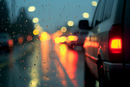 下雨天的车道图片