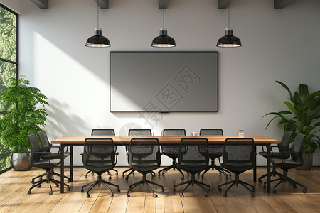 现代企业公司的会议室图片
