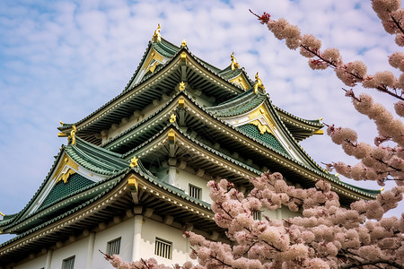 名古屋城堡著名的名古屋建筑背景