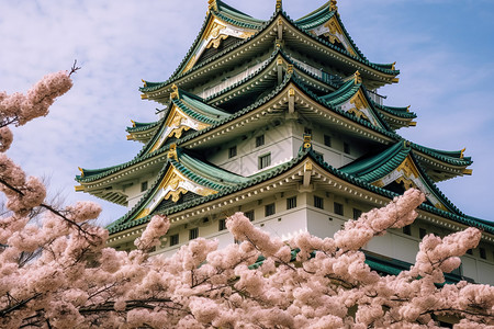 名古屋城堡日本历史名古屋建筑背景