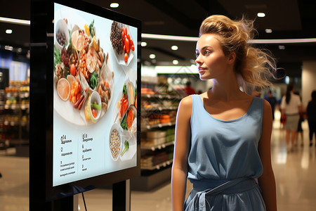 超市广告屏幕广告控制面板背景