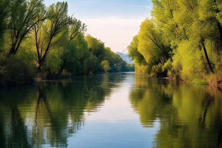 水波纹线条泛起水波纹的湖面背景