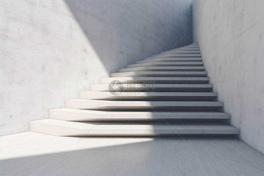 灰色混凝土建筑楼梯图片