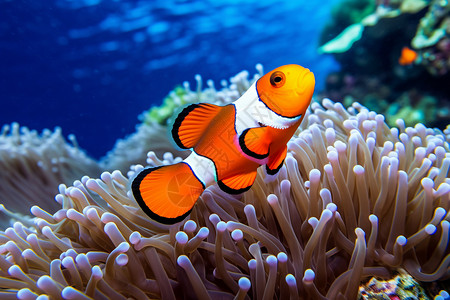 小丑鱼水下珊瑚水族馆高清图片素材