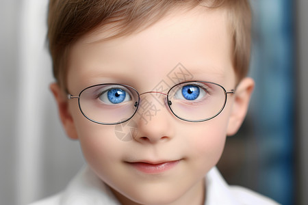 治疗视力的小男孩图片