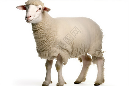 剪掉剃光绵羊羊毛图片
