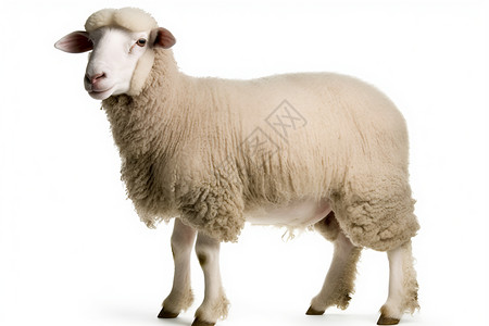 剃光剪掉绵羊羊毛图片