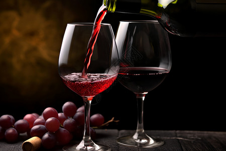 飞溅的红葡萄酒高清图片