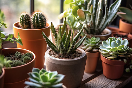 室内家居的绿植盆栽背景图片