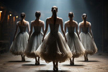 芭蕾舞演员复杂的步法高清图片