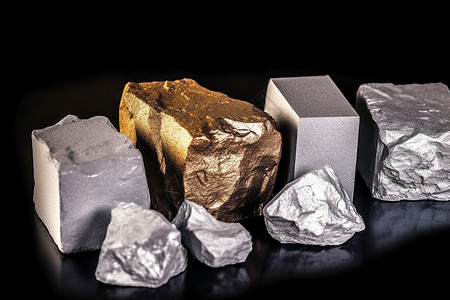 矿山中开发出的矿石高清图片