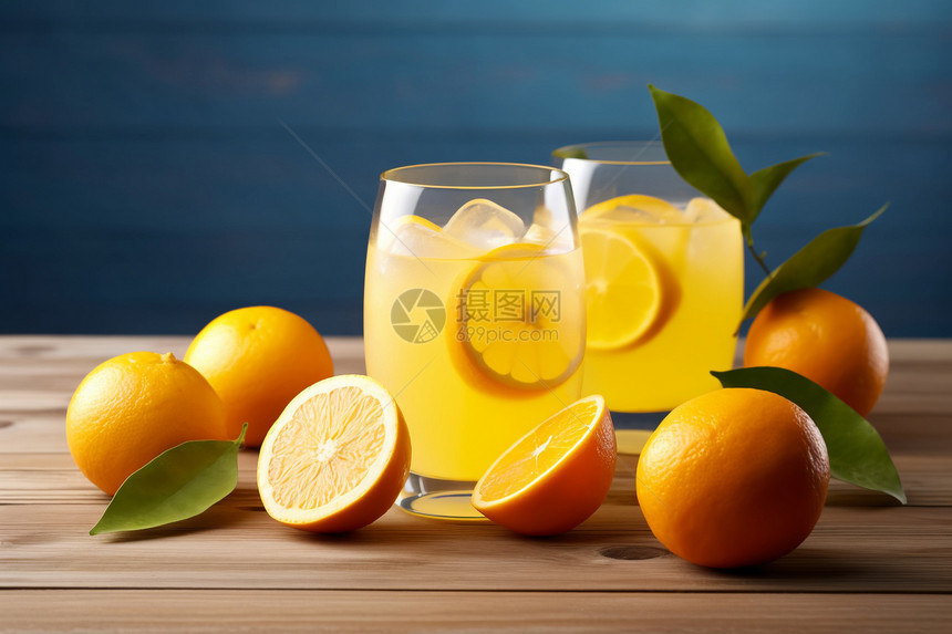 冰凉爽口的橙汁图片