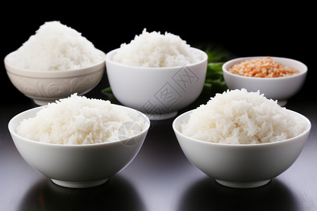碗里的蒸米饭背景图片