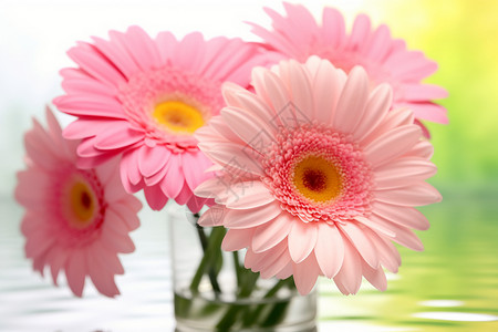 清新小花盆栽粉红色的小花背景