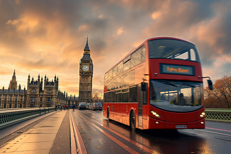 伦敦公共汽车图片
