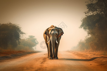 丛林里的大象图片