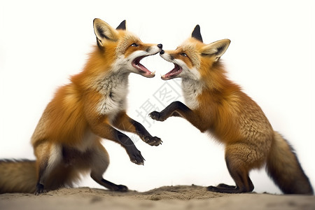 斗争中的狐狸图片