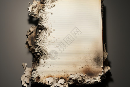被烧毁了的笔记本背景图片