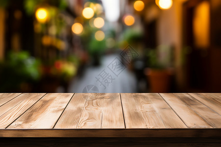户外餐厅的桌子特写背景图片