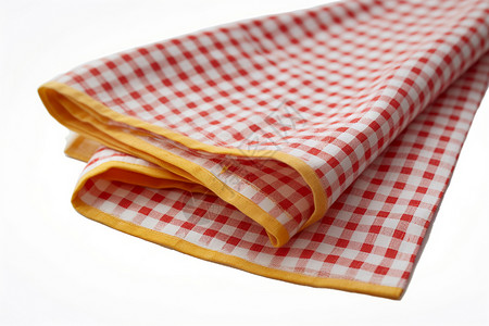 红白格的餐巾背景图片