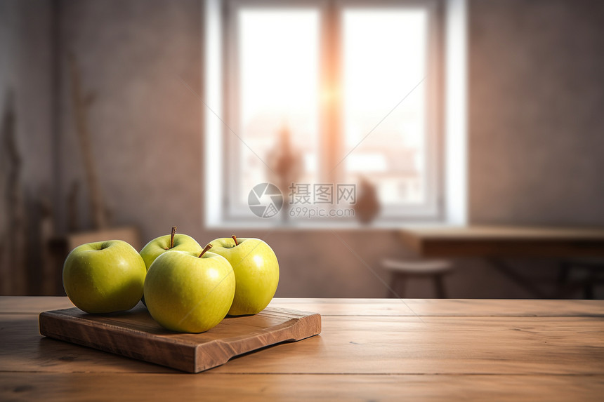 台面上的苹果图片